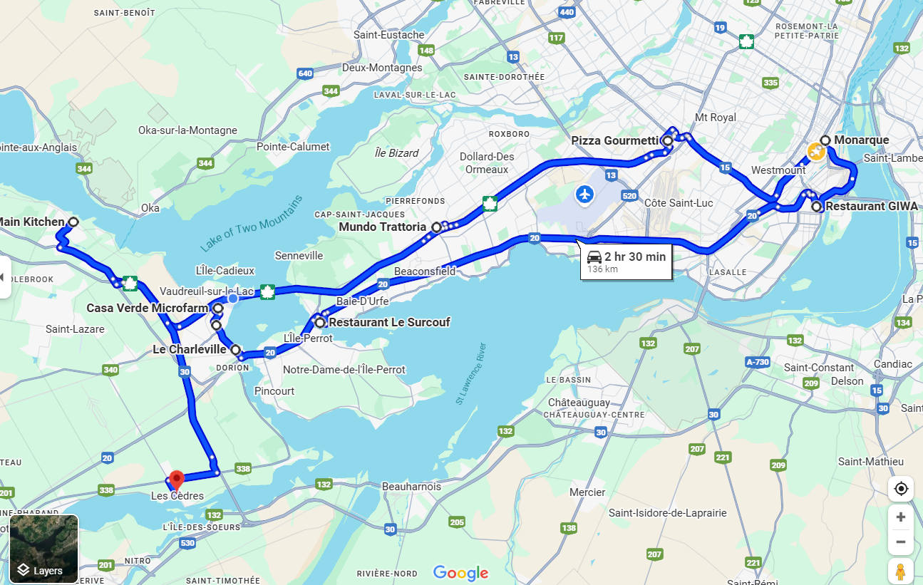 Ces zones bénéficient de la livraison gratuite pour les commandes de plus de 35 $